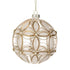 4" Glass Jewel Fleurrette Ball Ornament