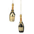 5.5" Glass Champagne Bottle Ornament Set