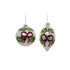 4–6" Glass Bow & Holly Finial Ball Ornament