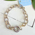 Mixed Metal Toggle Bracelet