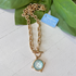 Belle Toggle Necklace Teal
