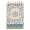 Strength and Dignity Blue Cottage Garden Tiered Spiral Notepad - Proverbs 31:25