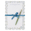 Strength and Dignity Blue Cottage Garden Scalloped Notepad and Pen Gift Set - Proverbs 31:25