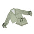 Velvet Bow Green Stripe Pajama Set