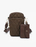 Parker Quilted Crossbody - Chocolate Brown