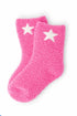 Bright Pink/Coconut Star Cozy Socks