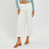 Corinne Cream Tummy Control High-Rise Wide Leg Pants