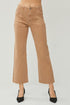 High Rise-Ankle Flare-Patch Pocket Pants In Cocoa
