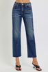 High Rise-Slim Barrel Jeans In Dark