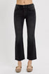 Mid Rise-Crop Straight Jeans In Black
