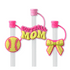 Pitch Hit Run Straw Topper Set