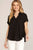 The Madalyn Flowy Top - Black 
