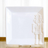 Royal Nutcracker Embossed Platter White 11.5x11.5