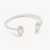 Elton Cuff Bracelet Silver in Dichroic Glass