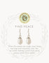 Sea La Vie Find Peace Drop Earrings In Silver