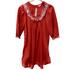 Traditional Nightgown Long Sleeve Red