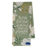 The Lord Stood With Me Sage Green Cotton Tea Towel - 2 Timothy 4:17