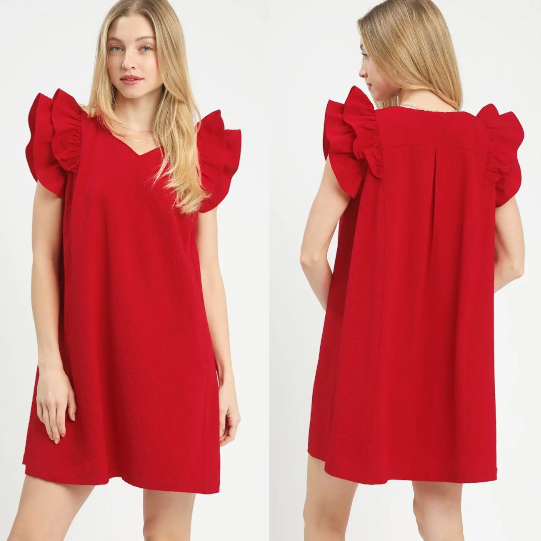 Ruby Ruffle Dress – The Pink Paisley