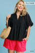 Petal Puff Top - Black