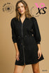 Black Cinch And Zip Mini Dress