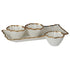 Regency Gold 4 Piece Tray With Condiment Bowls 14x6