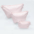 Easy Clean Wipeable Pouch (Set of 3)- Pink Gingham