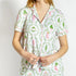 Nutcracker Trellis Short Sleeve Button Up Sleep Shirt