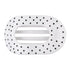 Flat Round | White Polka Dot Party | Medium Hair Clip