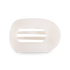 Large Coconut White Flat Round Clip