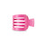 Small Square Flat Hair Clip - Paradise Pink 