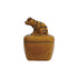Stoneware Box with Lid & Tiger Shaped Handle