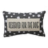 Cotton & Jute Embroidered Lumbar Pillow with Flower Pattern