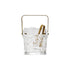 24 oz. Textured Glass Ice Bucket with Tongs