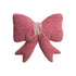 Woven Cotton Chenille Bow Shaped Pillow with Cotton Back