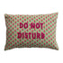 Cotton Voile Lumbar Pillow with Floral Pattern & Embroidery "Do Not Disturb"