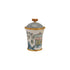 Hand-Painted Stoneware Canister with House
