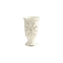 Stoneware Vintage Reproduction Footed Vase with 3D Flowers & Gold Electroplating