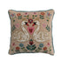 18" Square Cotton Velvet Pillow with Hand-Embroidered Swans