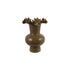 Opaque Glass Footed Ruffled Vase, Olive Color