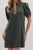 Wild Collar Mini Dress - Green