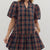 Navy Everlast Plaid Mini Dress