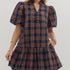 Navy Everlast Plaid Mini Dress