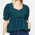 Hunter Green Olivia Ruffle Blouse