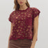Ember Bloom Cap Sleeve Knit Top
