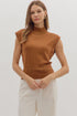 Josephine Mock Neck Sweater - Camel