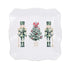 Watercolor Nutcracker Square Platter White/Multi