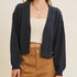 Open Front Timeless Waffle Cardigan - Indigo