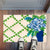 Blue Floral Floormat
