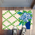 Blue Floral Floormat