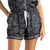 Heart Black Hello Mello Beauty Sleep Satin Pajama Shorts